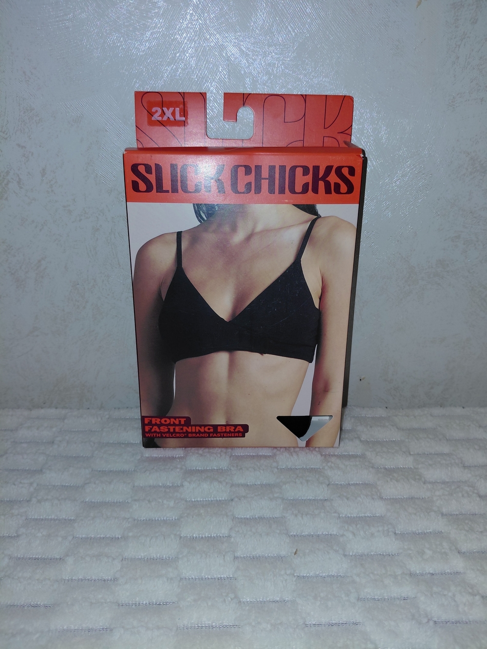 Slick Chicks Front-Fastening Bra — Black, 2XL